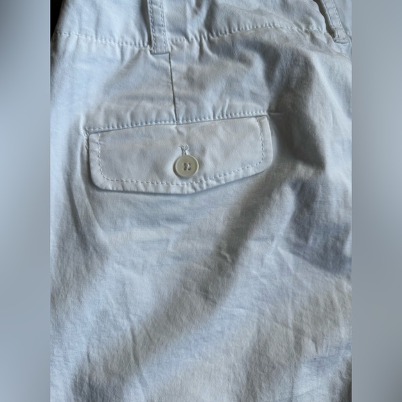 Talbots White Stretch Straight Leg Ankle Cropped Pants High Rise Size 14P - Picture 9 of 13